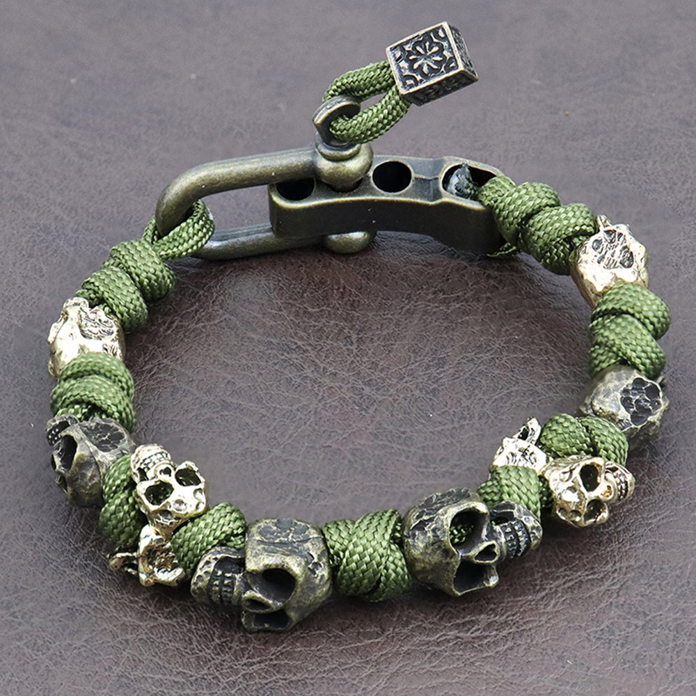 Skull Bracelet Adjustable Alloy Chain - Gothic Style