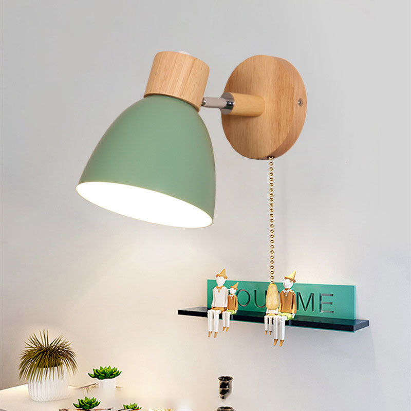 Wall Light for Living Room with Angled Arm and Conical Shade