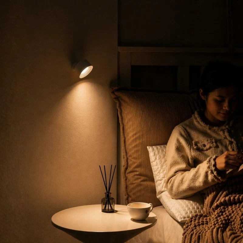 Cordless Wall Light with Magnetic Mount and 360° Rotation