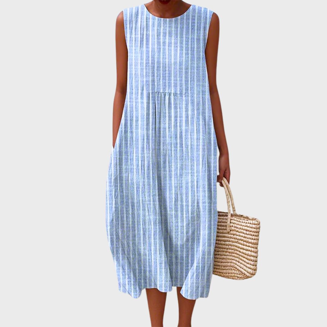 Women's Knee-Length Dress with Relaxed Fit