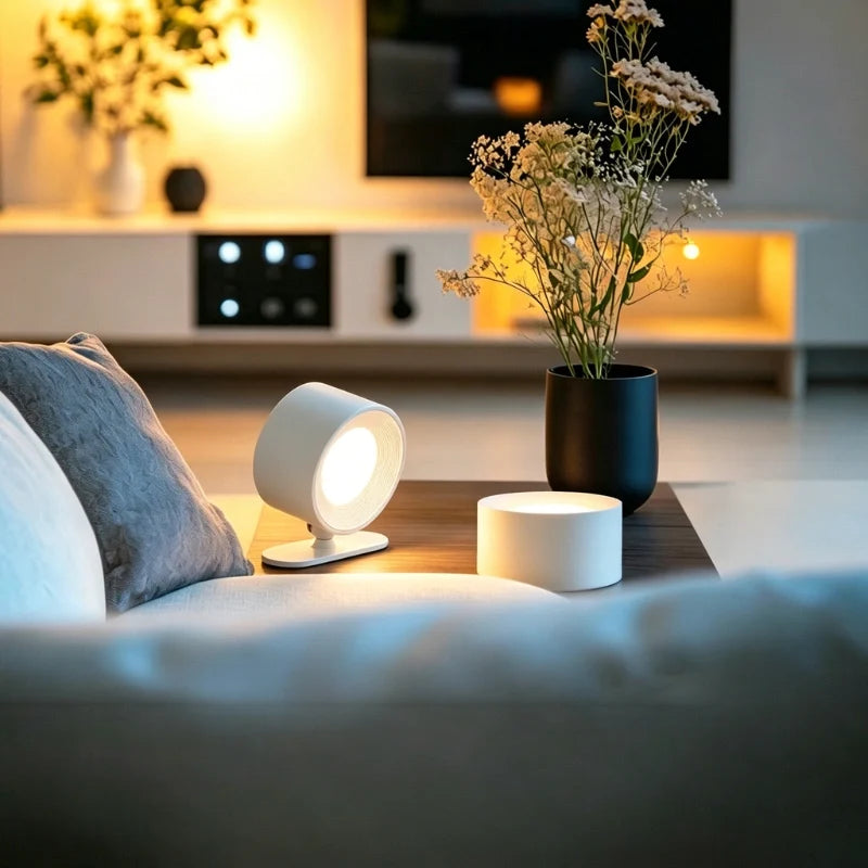 Cordless Wall Light with Magnetic Mount and 360° Rotation