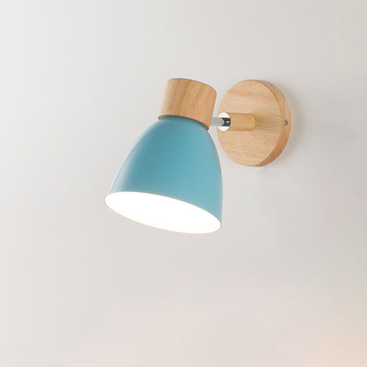 Wall Light for Living Room with Angled Arm and Conical Shade