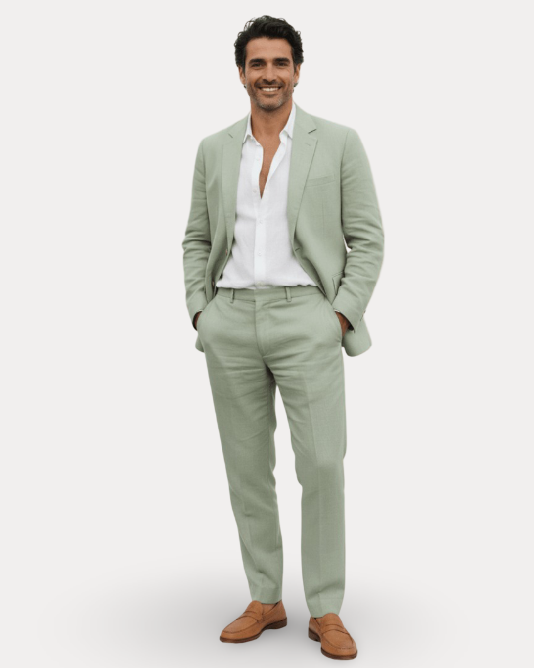 Men's Tailored Linen Suit – Breathable Wedding & Formal Wear