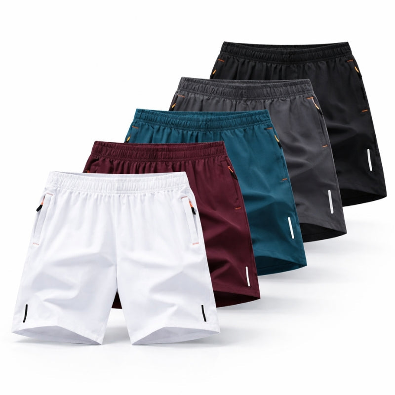 Men's Moisture-Wicking Training Shorts – Pack of 5