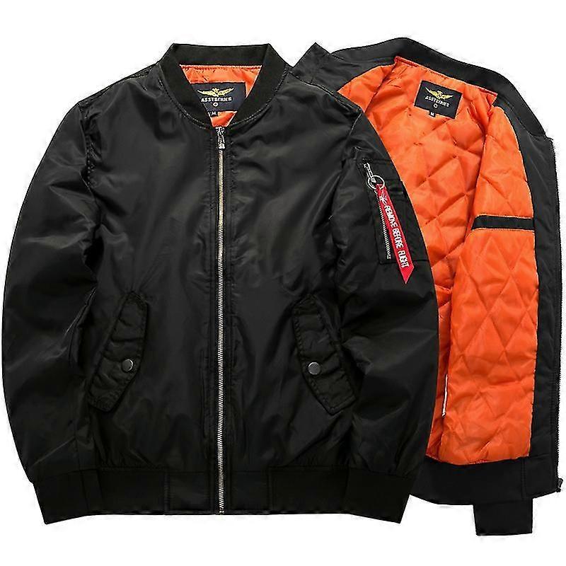 Men's Padded Bomber Jacket with Zip Pockets