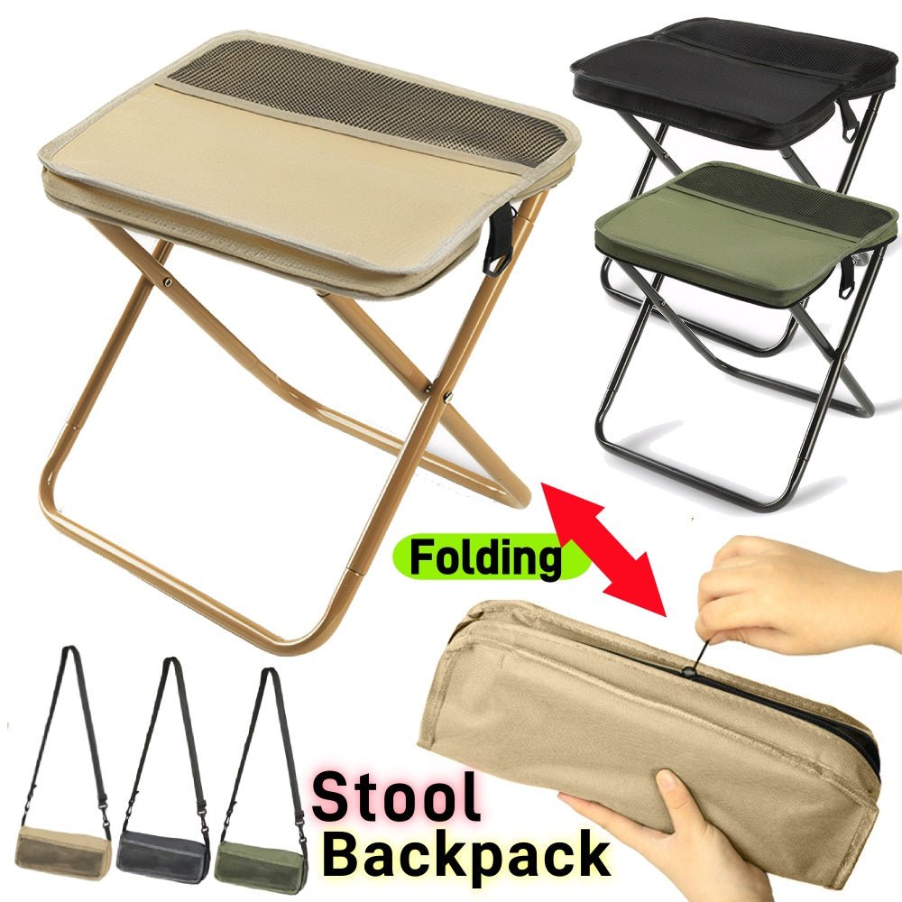 2-in-1 Foldable Backpack Chair with Built-In Seat