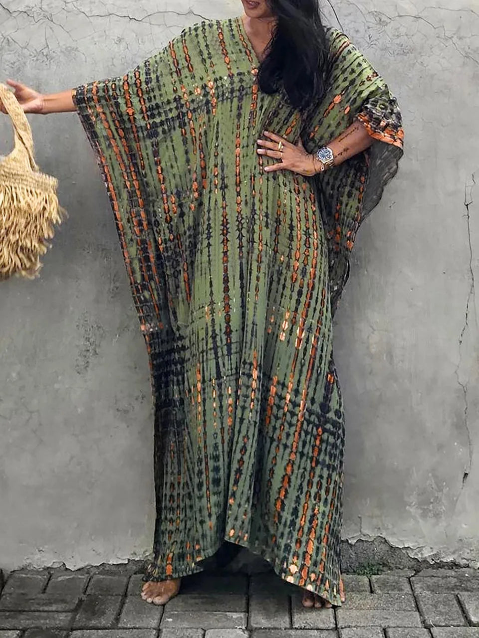 Raine | Kaftan Maxi Jurk voor Dames – Zomerflair en Comfort