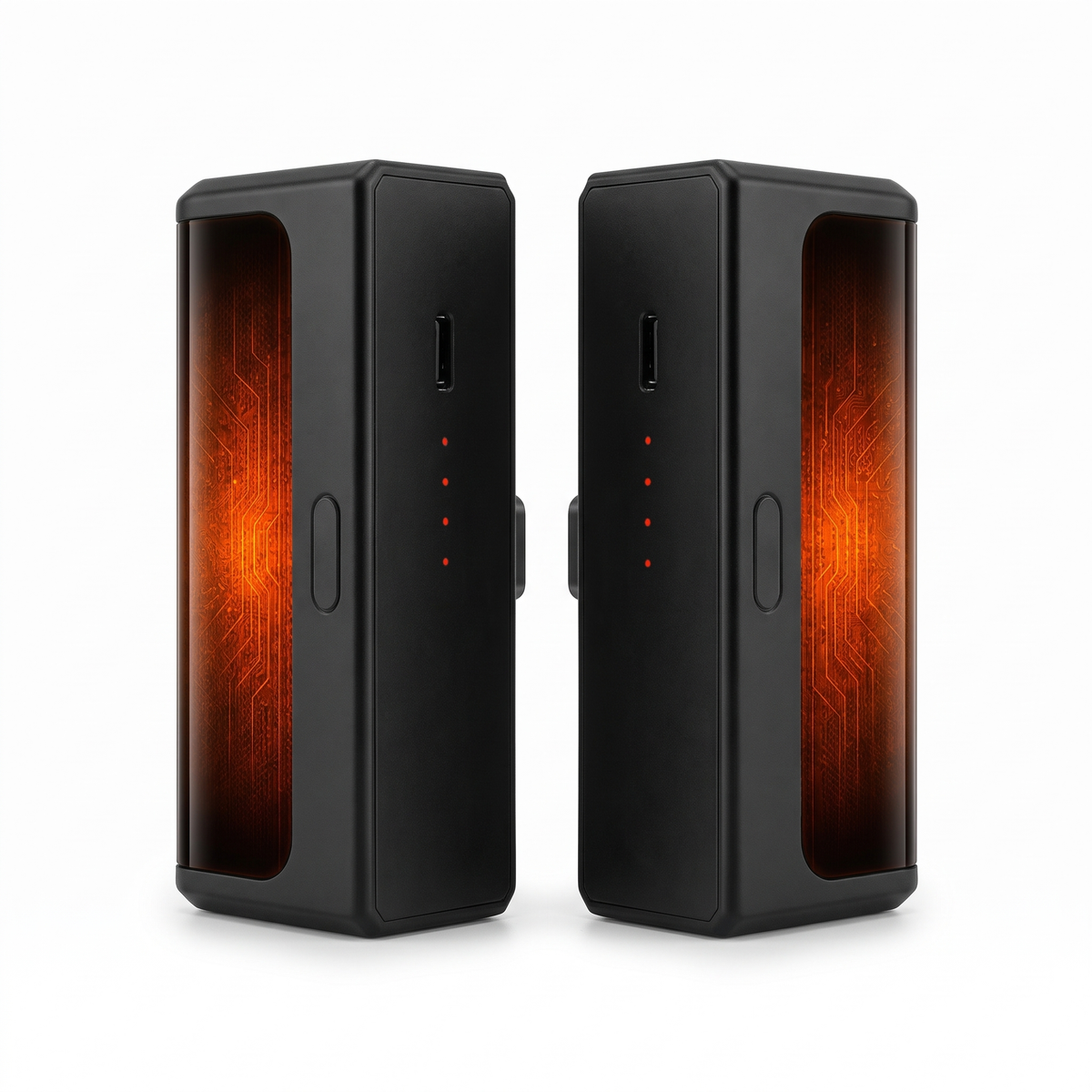 Rechargeable Hand Warmers Set of 2 - 6000 mAh, Dual-Sided Heat