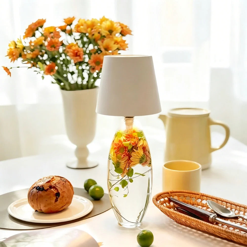 Rechargeable Bottle Topper Table Lamp - Dimmable Cordless LED Light
