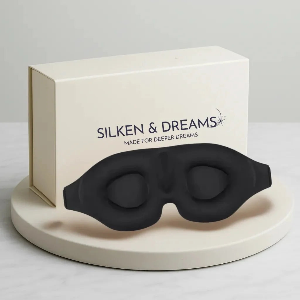 3D Contoured Sleep Mask – Light-Blocking & Lash-Friendly | Silken & Dreams