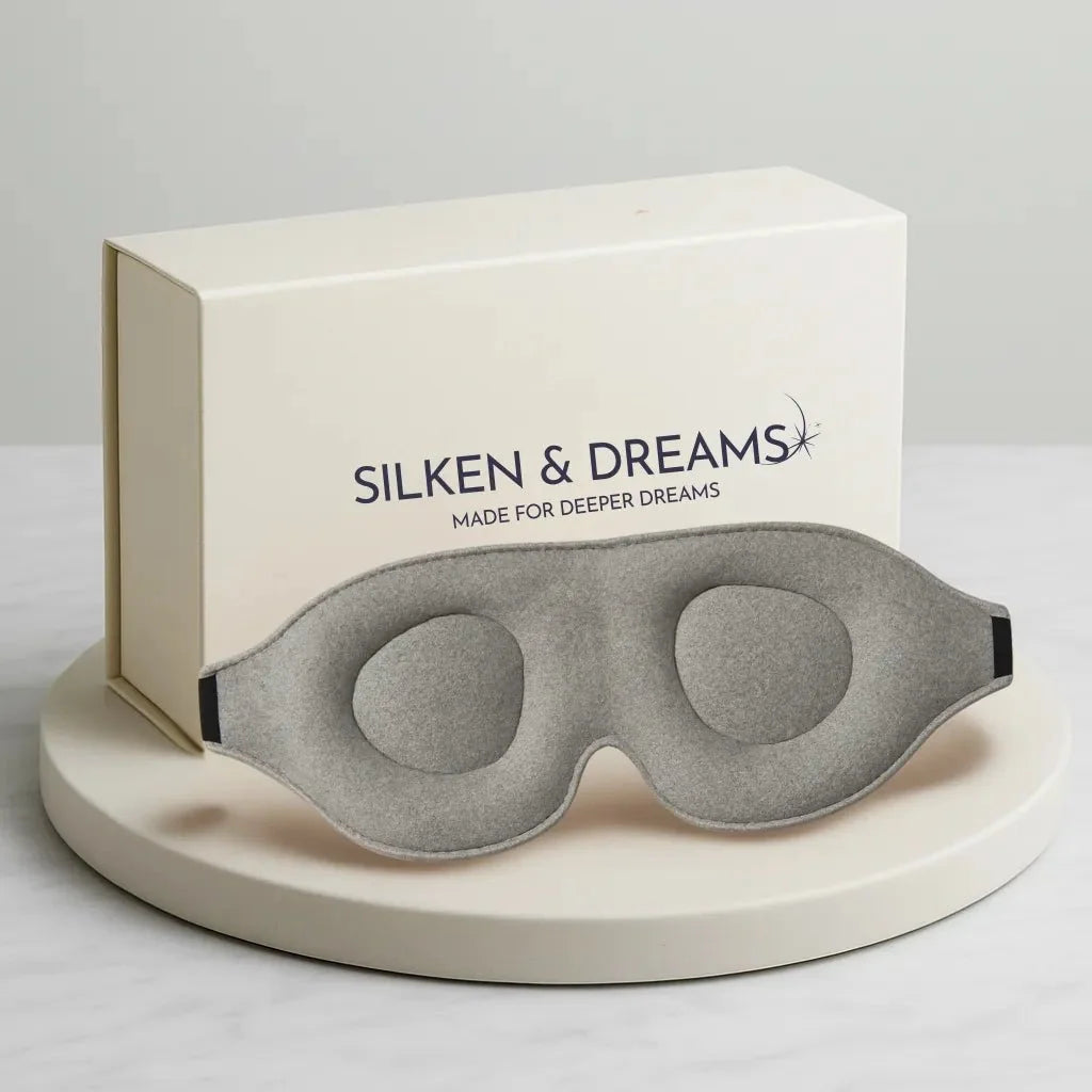 3D Contoured Sleep Mask – Light-Blocking & Lash-Friendly | Silken & Dreams