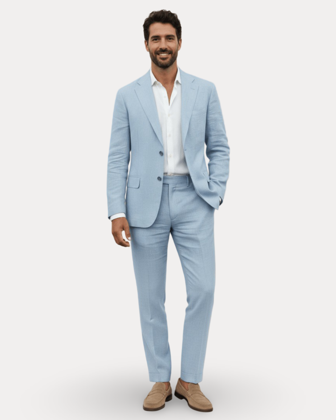 Men's Tailored Linen Suit – Breathable Wedding & Formal Wear