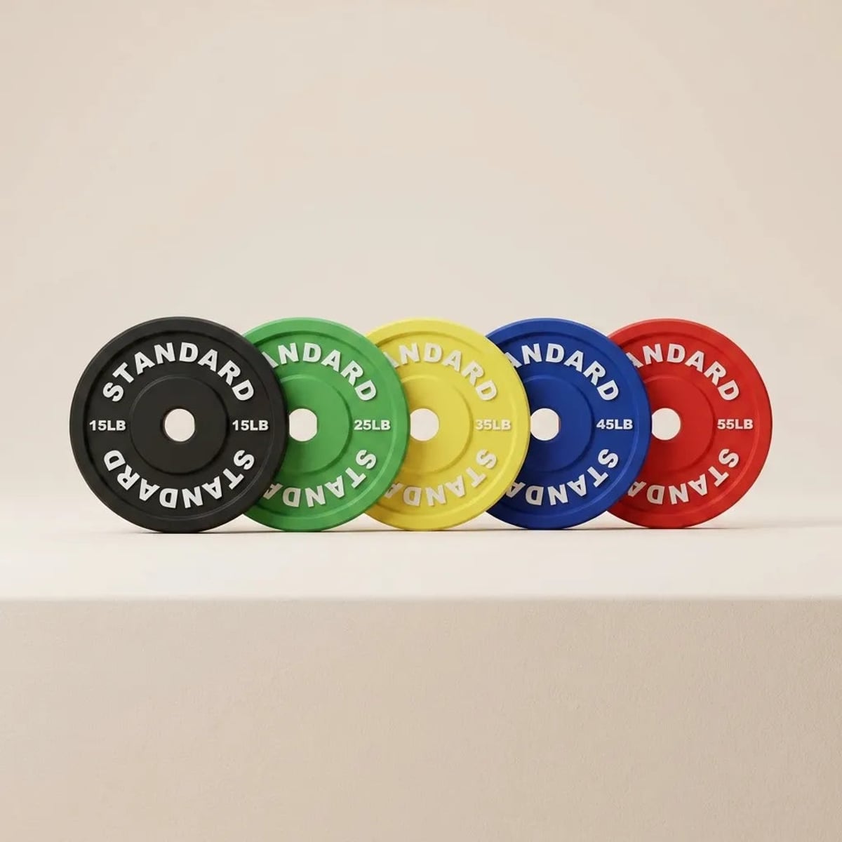 5-piece weightlifting plate drinks coasters with stand
