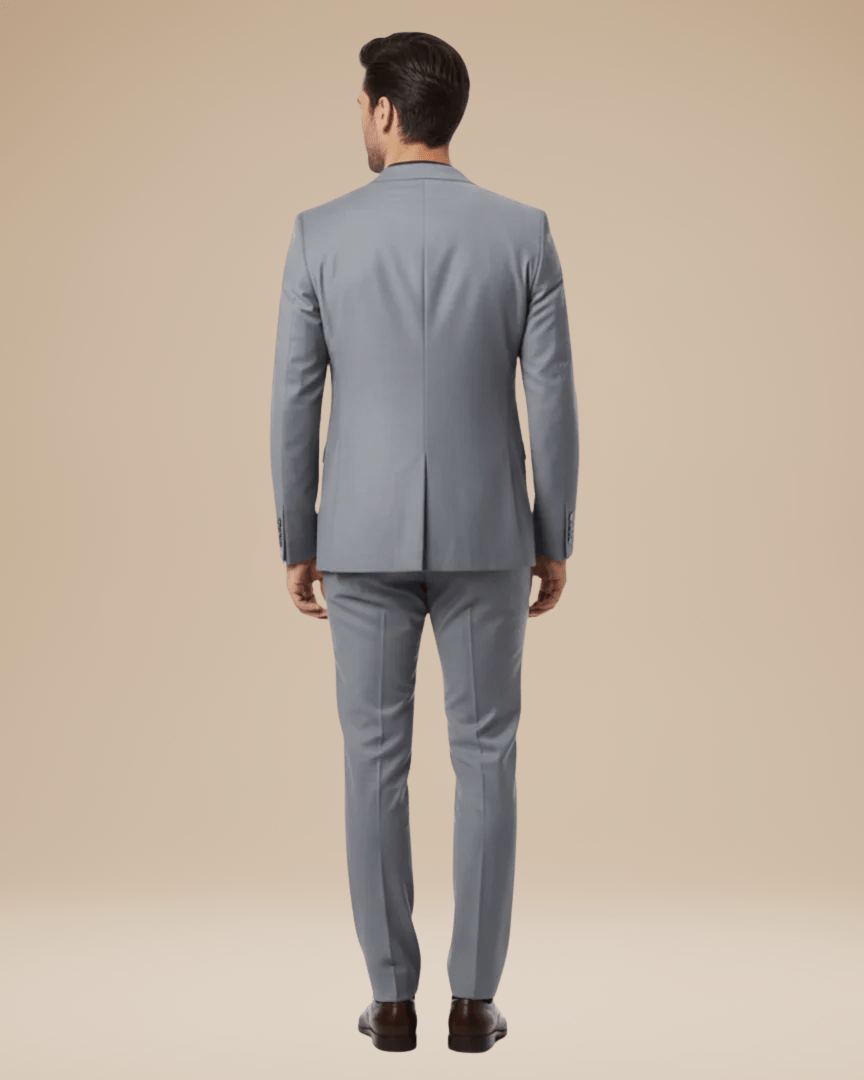 Men's Two-Piece Tailored Suit – Stretch Fabric Slim Fit