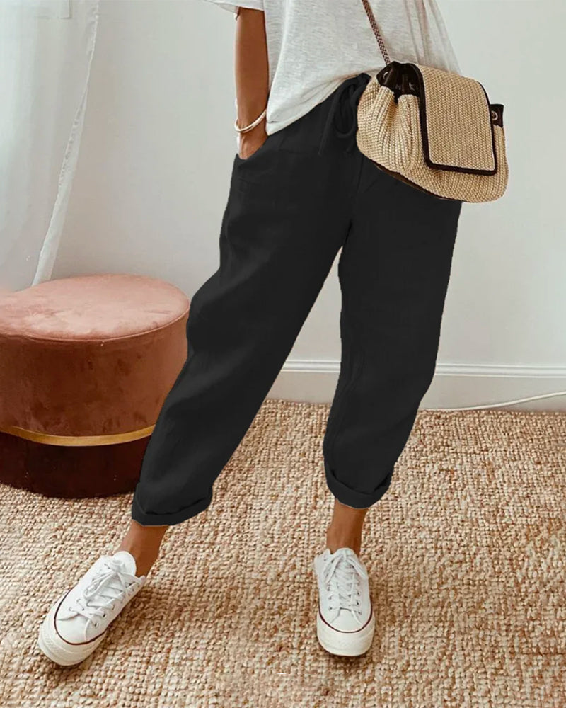 Olivia - Ademende Anti-Vocht Broek | Comfortabele Pasvorm – Zwart