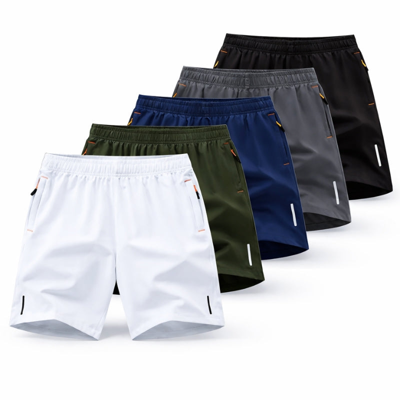 Men's Moisture-Wicking Training Shorts – Pack of 5