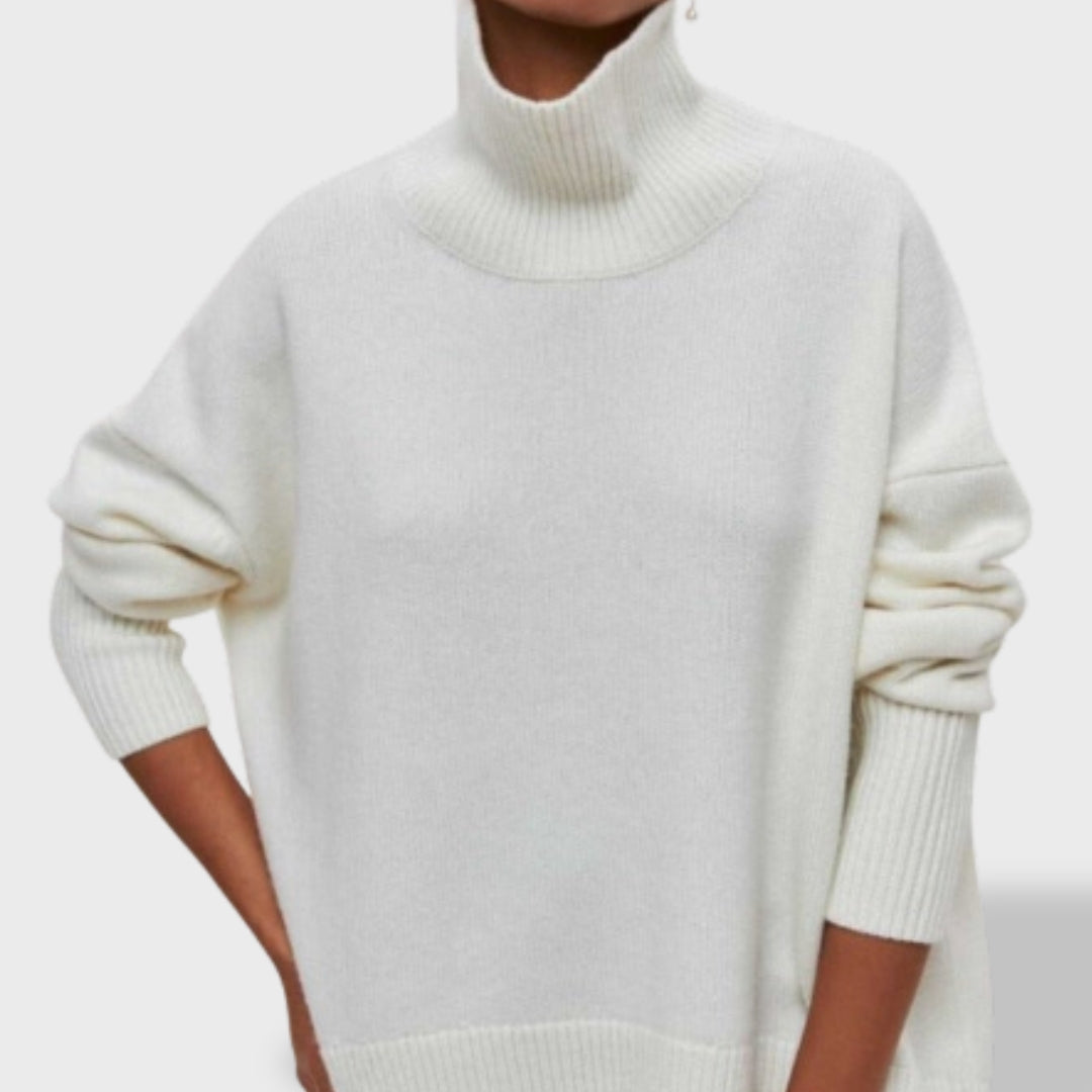 Women's Swan Neck Jumper - Soft Knit Pullover