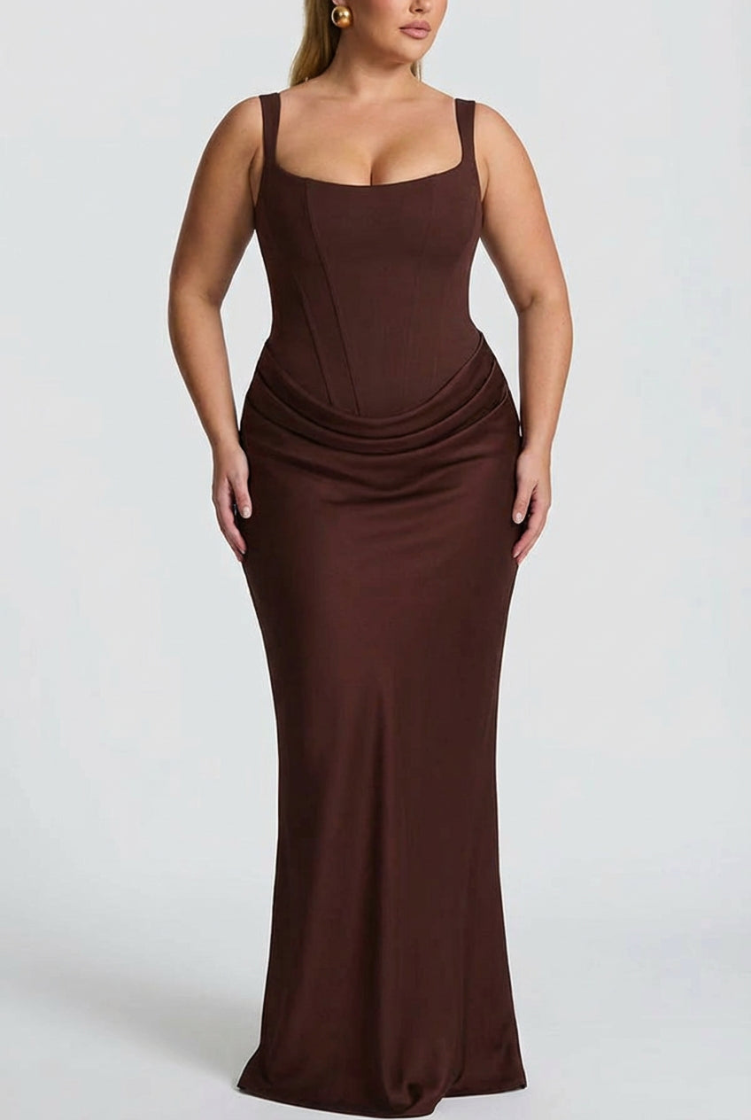 Maxi Dress for Women - Square Neckline