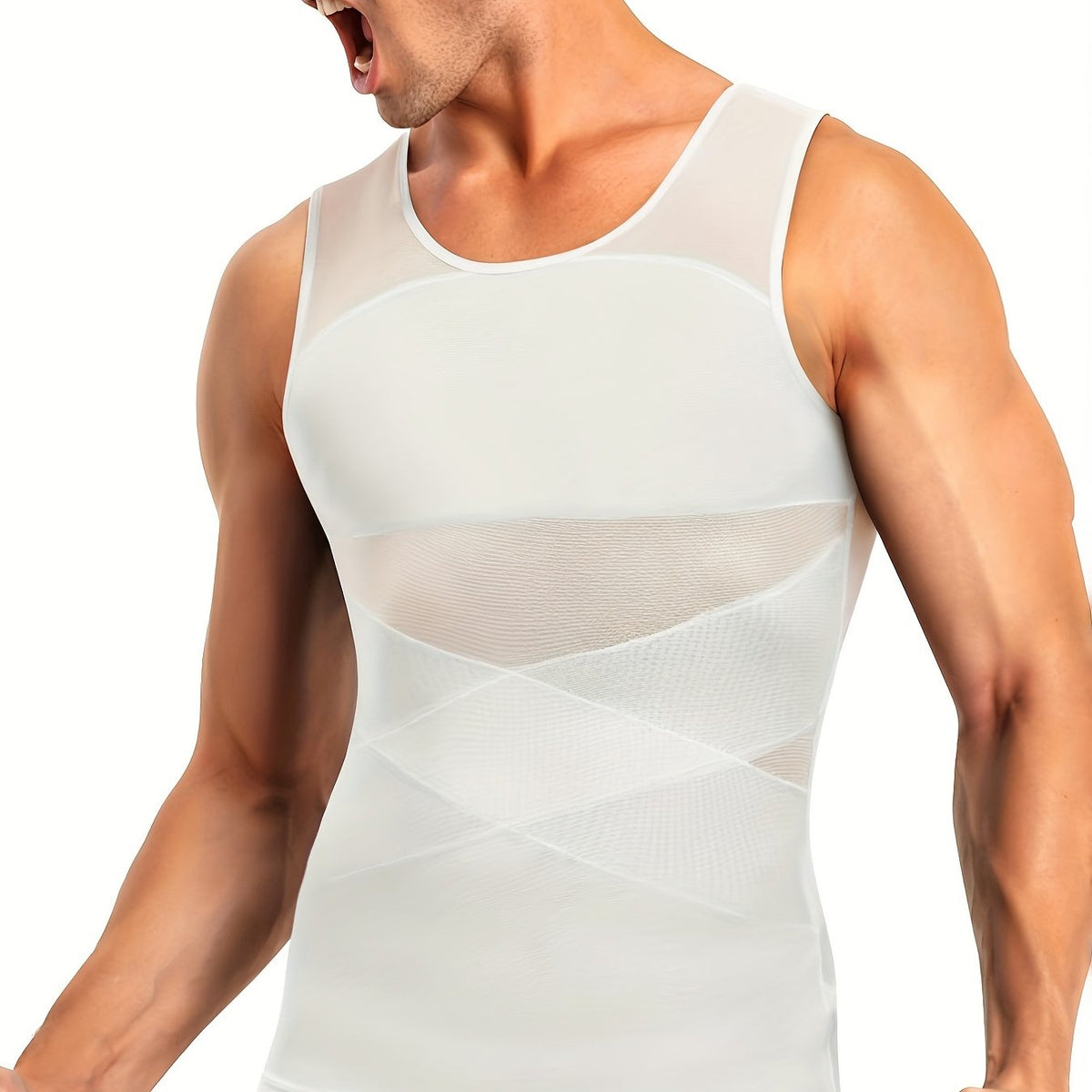 Men's Fitted Tank Top Sleeveless Muscle Vest Slim Fit