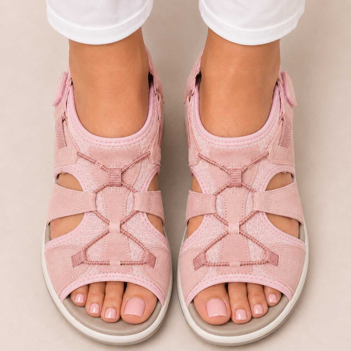Women's Adjustable Orthopedic Sandals with Arch Support and Wedge Sole