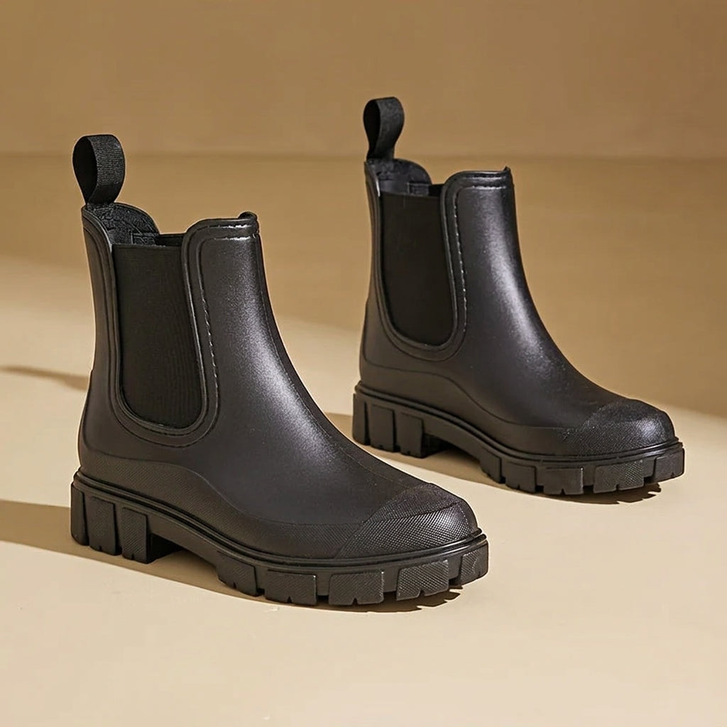 Women's Waterproof Rubber Rain Boots with Non-Slip Grip Sole