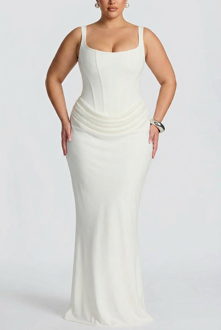 Maxi Dress for Women - Square Neckline