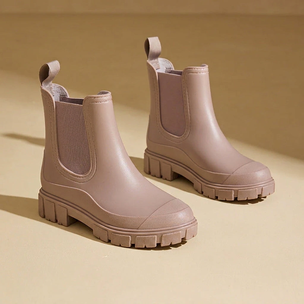 Women's Waterproof Rubber Rain Boots with Non-Slip Grip Sole