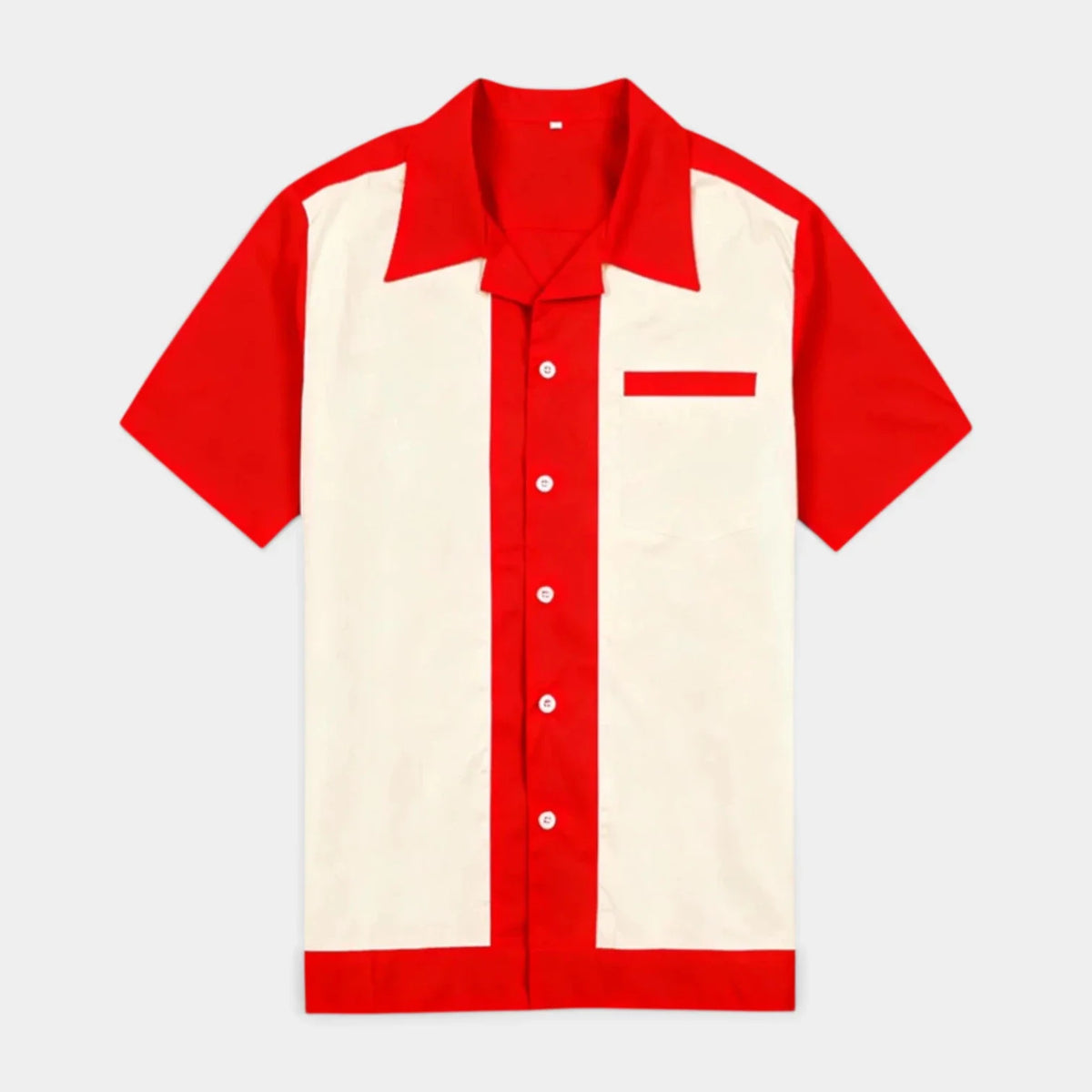 Mens Shirts Short Sleeve Button-Up Camp Collar