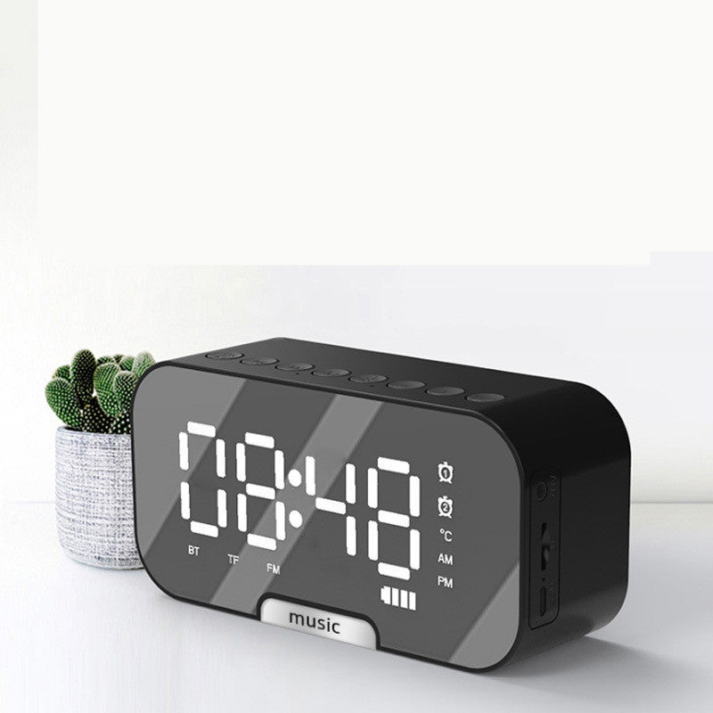 Mirror Display Digital Alarm Clock with Bluetooth Speaker