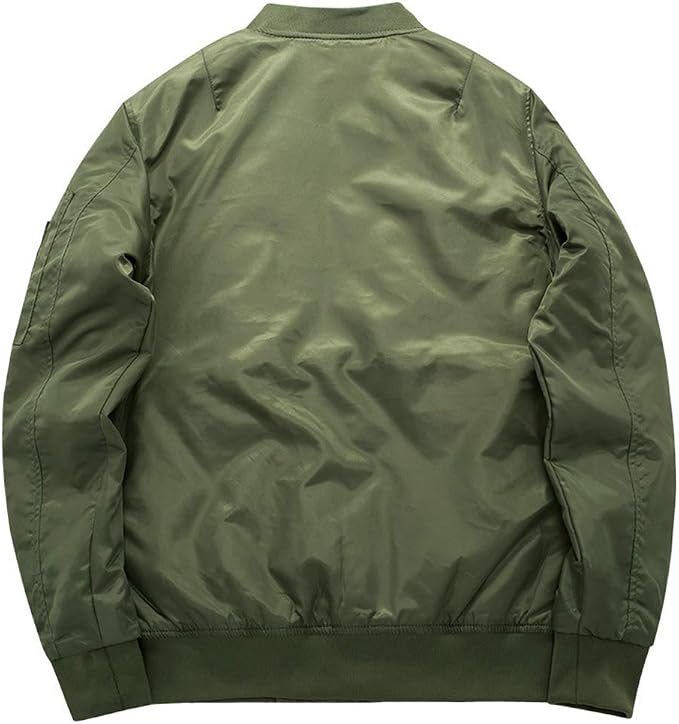 Men's Padded Bomber Jacket with Zip Pockets