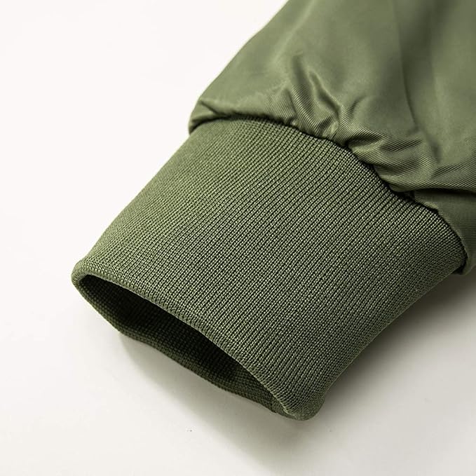 Men's Padded Bomber Jacket with Zip Pockets