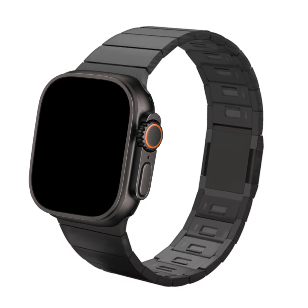 Titanium Watch Strap with Magnetic Link Clasp