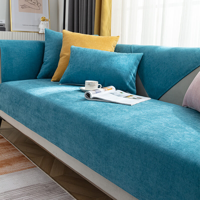 Anti-Slip Chenille Sofa Cover - Soft Pet & Kid Friendly Couch Protector