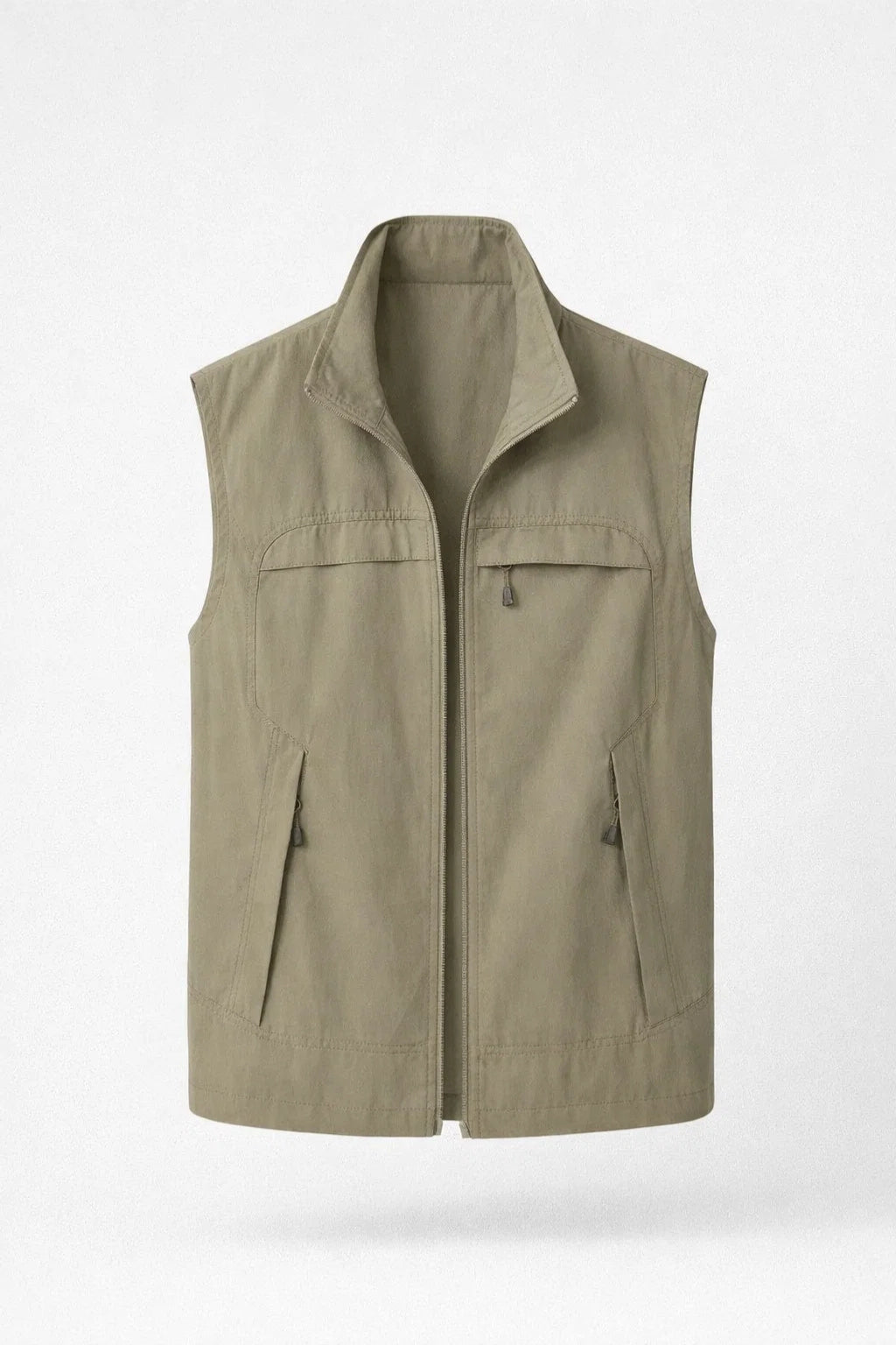 Men's Sleeveless Bodywarmer with Stand-Up Collar