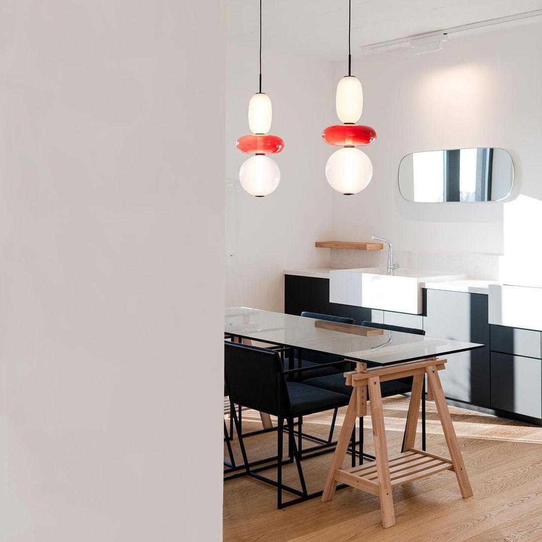 Glass Pendant Light - Colored Candy Glass Ceiling Lamp
