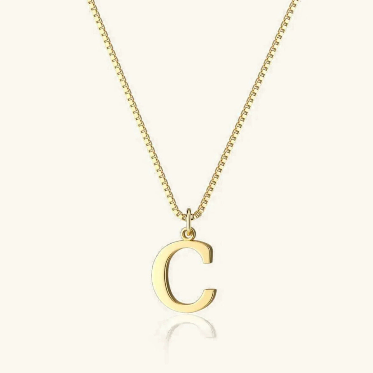 Women's Initial Pendant Necklace - Gold-Tone Letter Charm
