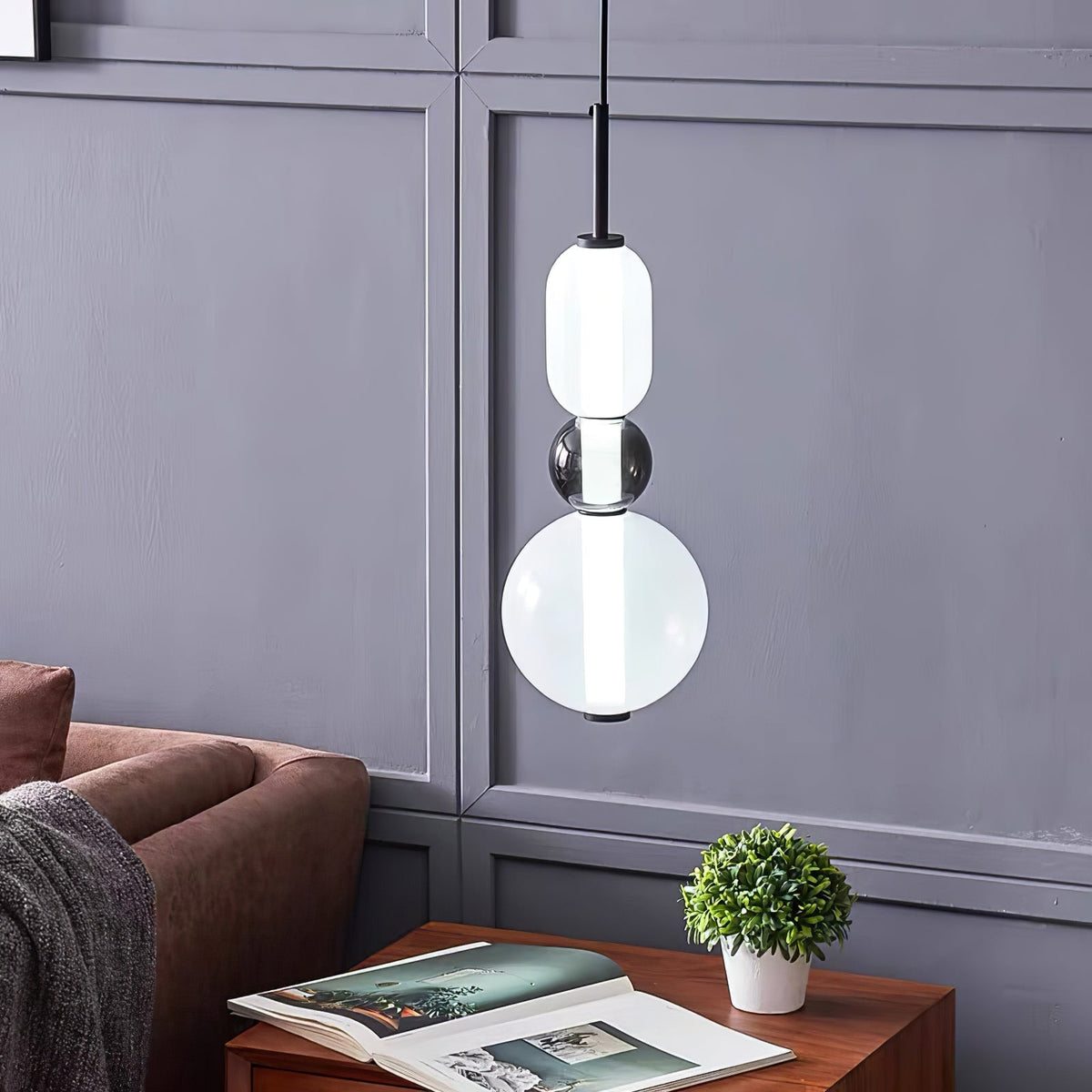 Glass Pendant Light - Colored Candy Glass Ceiling Lamp