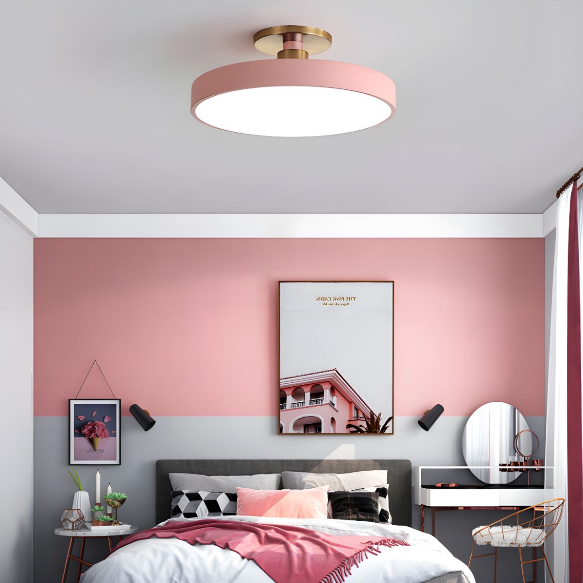 Ceiling Light Round LED Semi-Flush Mount