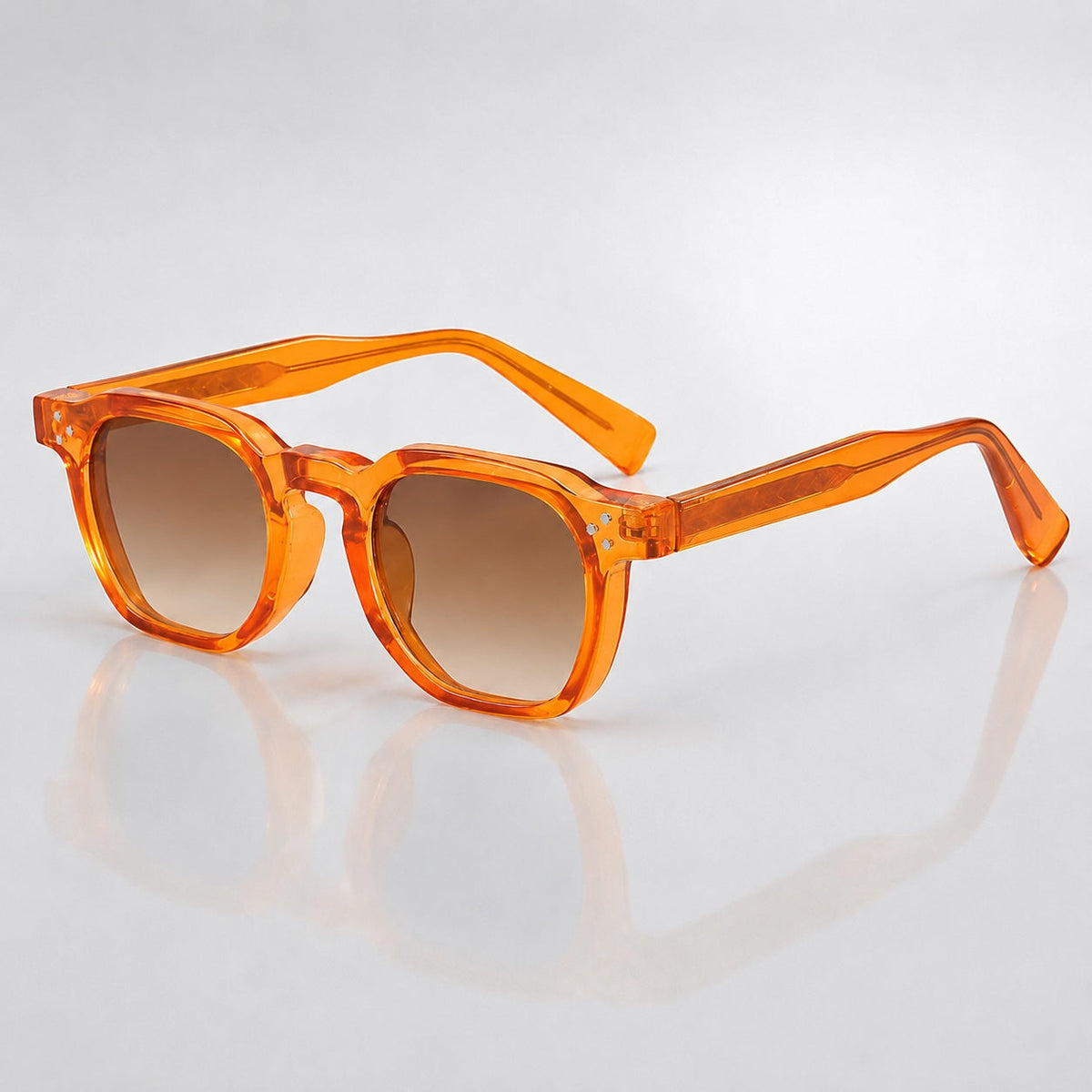 Women's Round Sunglasses Full-Rim UV400 Tinted Lenses