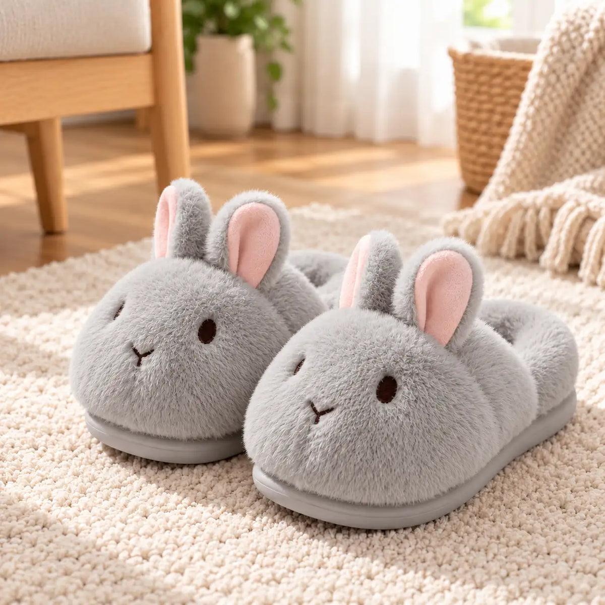 Women's Plush Slippers - Soft Cushioned Comfort Sole