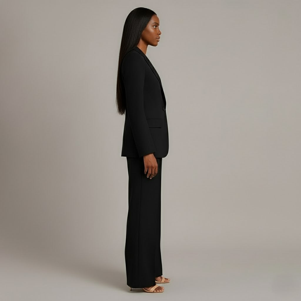Women's Suits Tailored Long Blazer and Matching Trousers Set