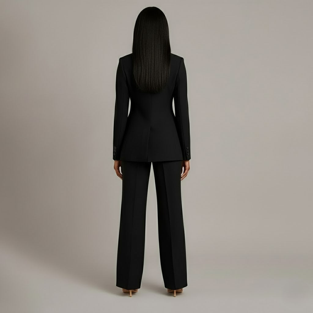 Women's Suits Tailored Long Blazer and Matching Trousers Set
