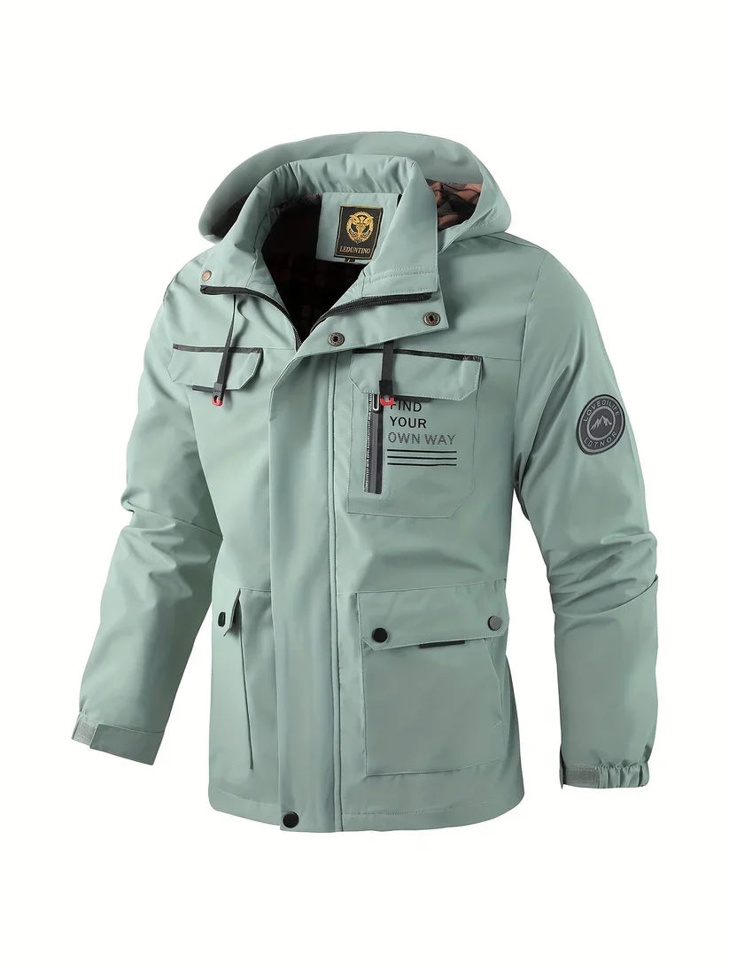 Men's Waterproof Winter Jacket with Hood - Insulated Coat
