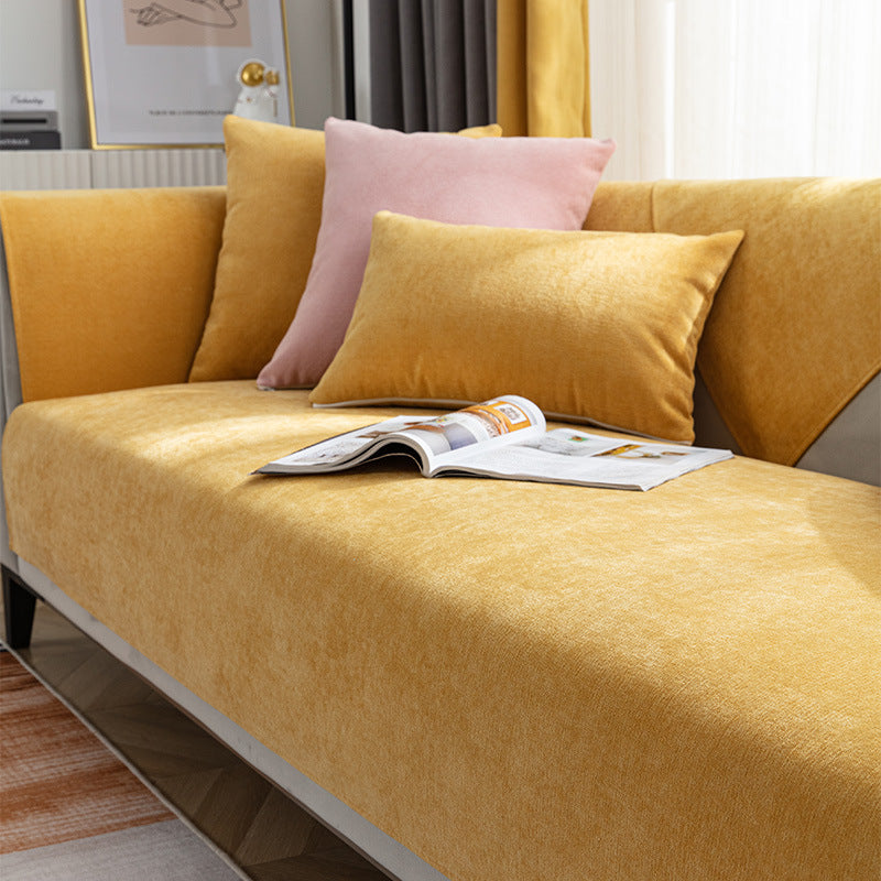 Anti-Slip Chenille Sofa Cover - Soft Pet & Kid Friendly Couch Protector