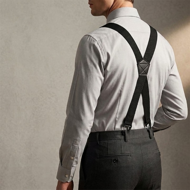 Hosenträger Herren mit Hakenclips – X-Back und Y-Form verstellbar - Zorenza