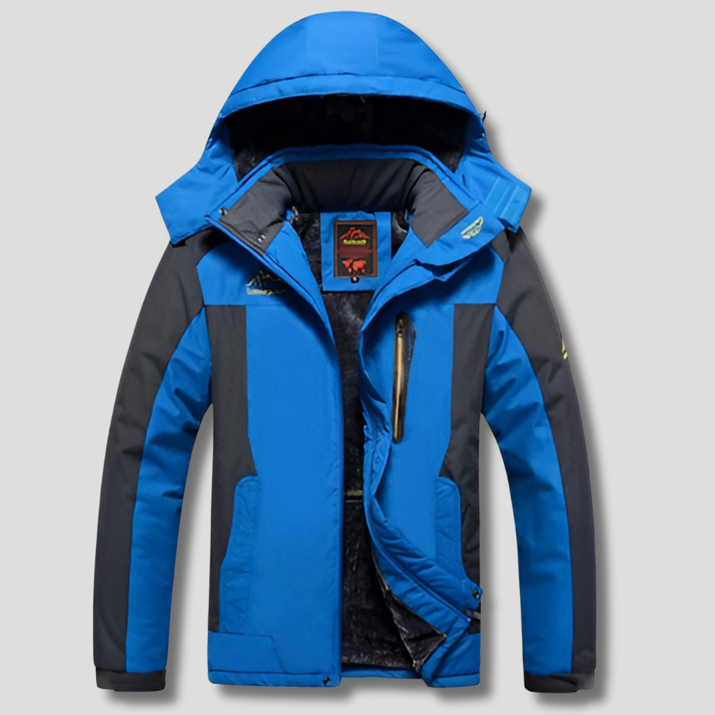 Men's Insulated Winter Jacket - Water-Resistant Fleece-Lined Coat