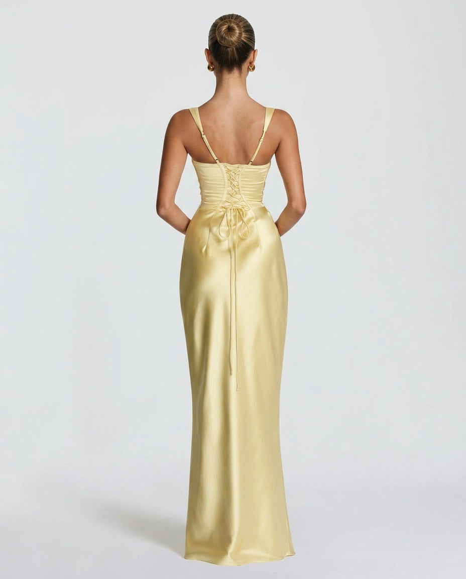 Women's Sequin Maxi Dress - Sleeveless Cocktail Dress