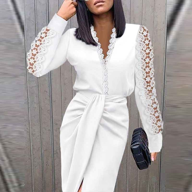 Mira | Dames Avondjurk met Lange Mouwen – Luxe, Flatterend Silhouet & Tijdloze Elegant