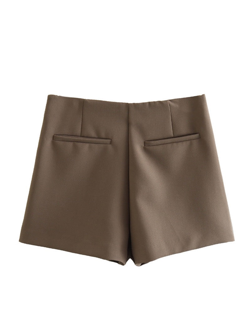 Women's Wrap Skort with Elastic Waist and Built-In Shorts
