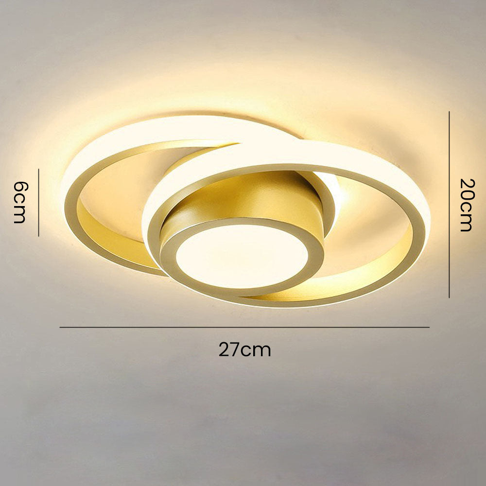 Modern Double Ring LED Ceiling Light – Flush Mount Fixture